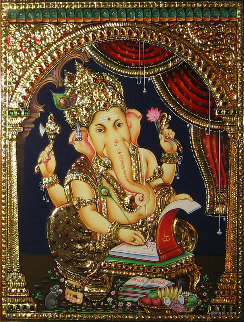 TANJORE PAINTING - GANESHA