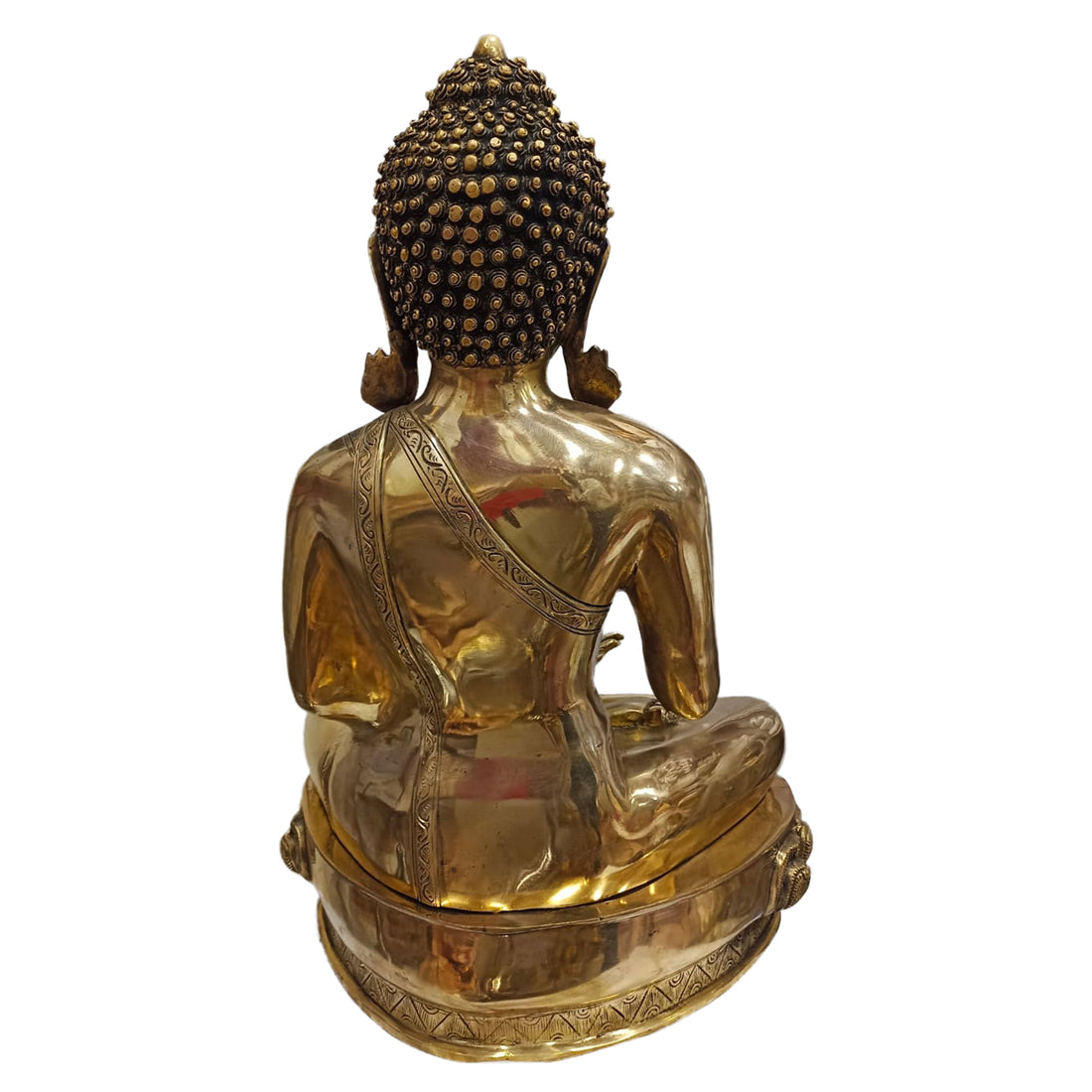 Antique Brass Medicine Buddha Statue - Elegant Spiritual Décor