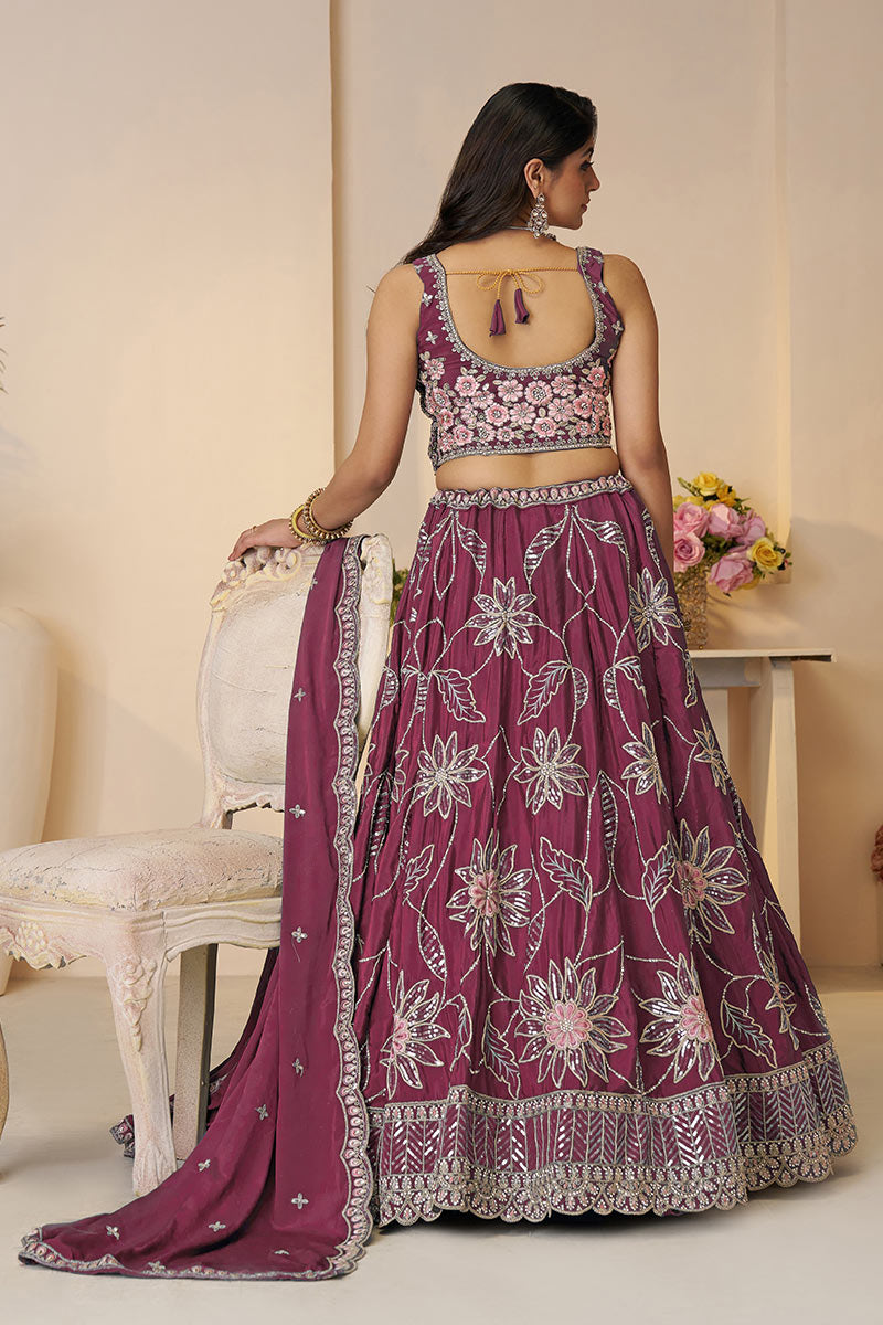 Floral Fantasy in Vibrant Maroon – A Stunning Choice for Every Bridesmaid