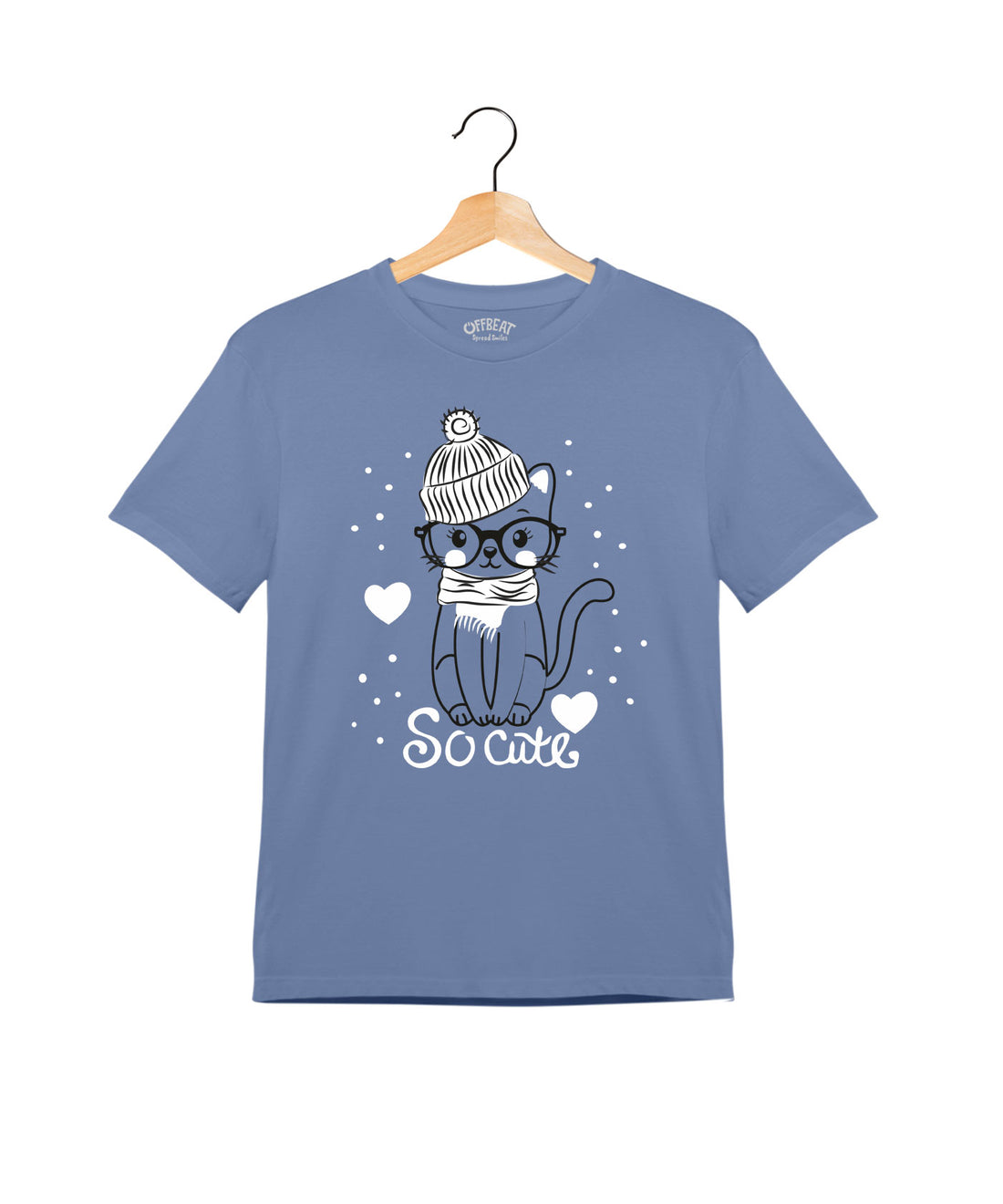 "So Cute" - Kids Unisex T-Shirt – Premium Round Neck - Minion Yellow and Pigeon Blue - 100% Cotton