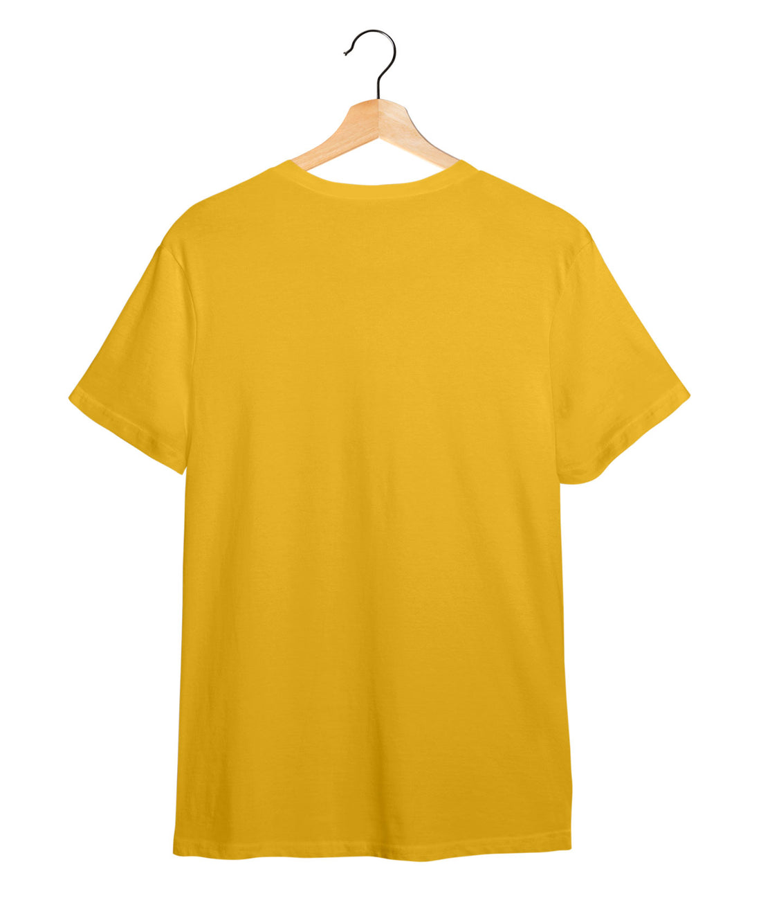 100% Cotton Round Neck Tee - Greed -  | Sunflower Yellow | White