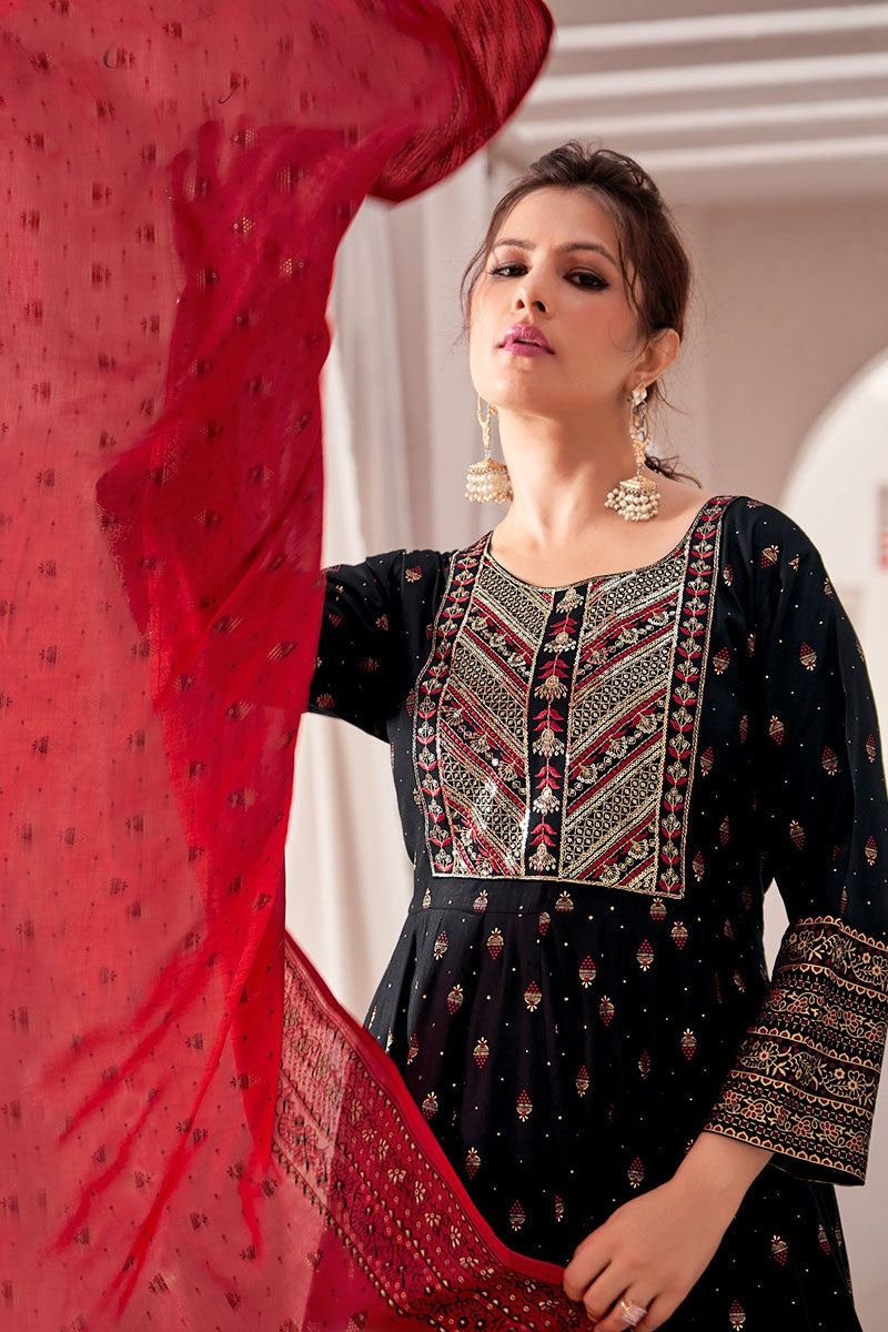 Buy Black Anarkali Suit Online – Ethnic Indian Dress UK