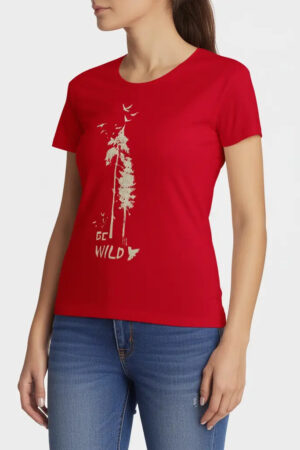 Be Wild Graphic T-Shirt – 100% Cotton - Red & White Variants Offbeat