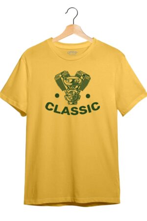 "Classic " Printed T-Shirt – Premium Round Neck - Minion Yellow - 100% Cotton Offbeat