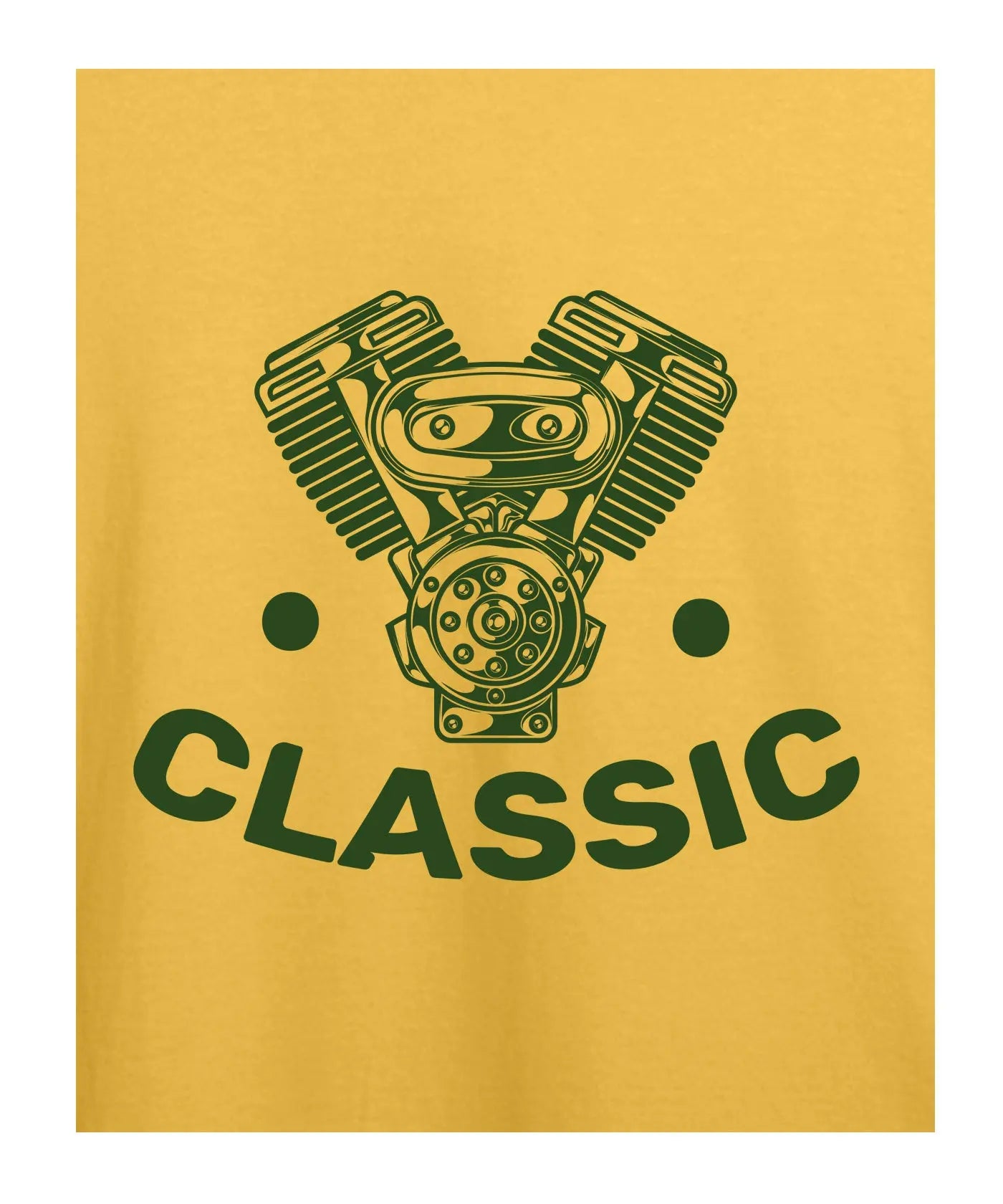 "Classic " Printed T-Shirt – Premium Round Neck - Minion Yellow - 100% Cotton