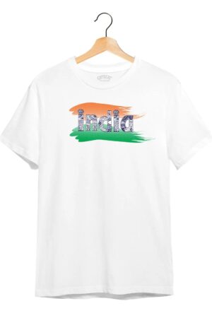 "Designs of India" Printed T-Shirt – Premium Round Neck - White - 100% Cotton Offbeat