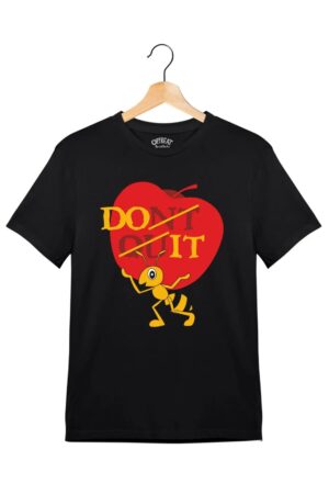 "Do Not Quit" - Juniors T-Shirt – Premium Round Neck - Black - 100% Cotton Offbeat
