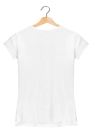 Elegant Peacock Feather Artistic Print - Women’s T-Shirt –  White - 100% Cotton Offbeat