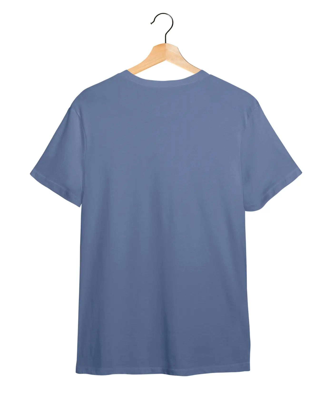 "Expectations" Printed T-Shirt – Premium Round Neck - Pigeon Blue - 100% Cotton