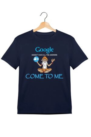 "Google Answers" - Kids Unisex T-Shirt – Premium Round Neck - Navy Blue - 100% Cotton Offbeat