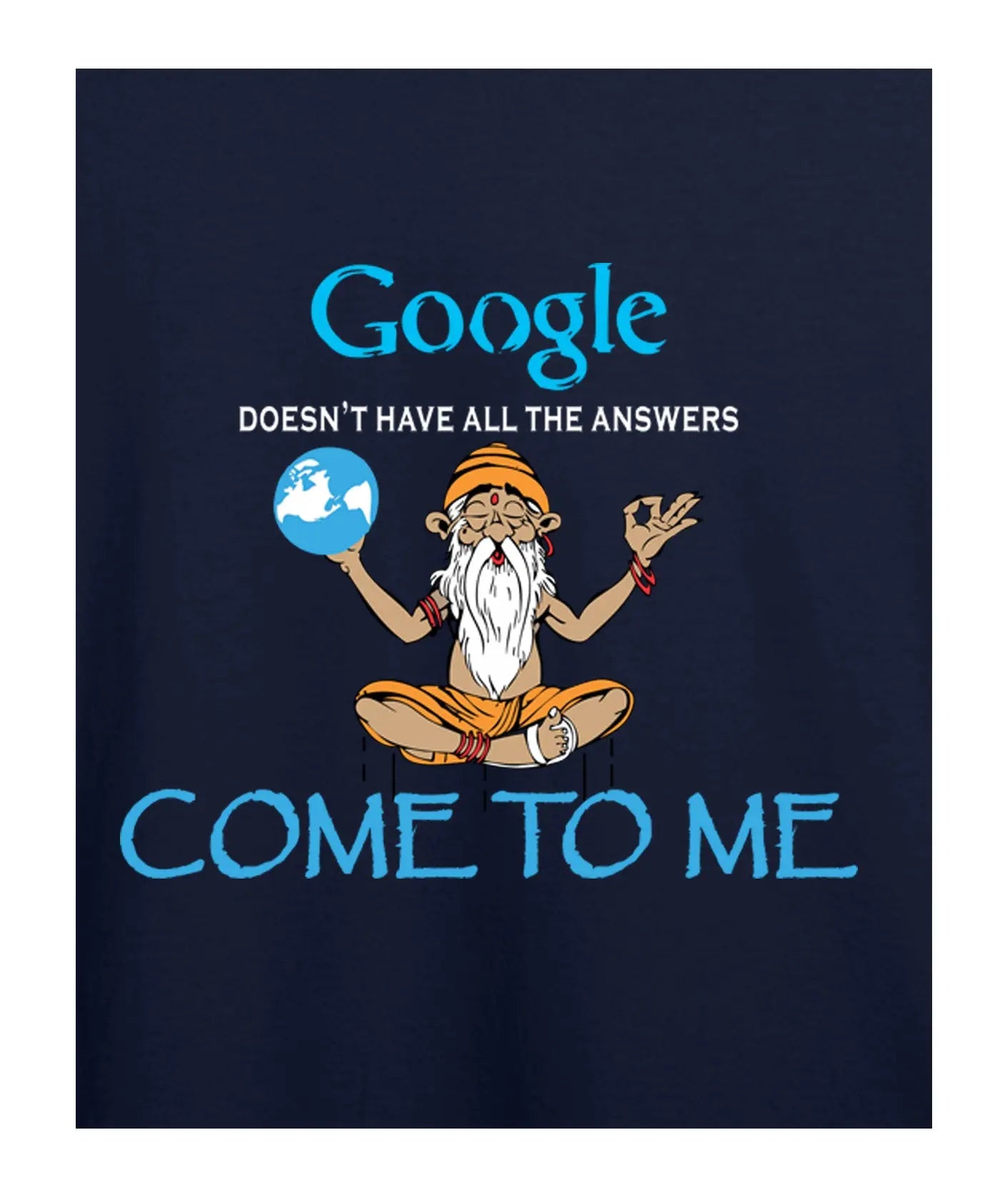 "Google Answers" - Kids Unisex T-Shirt – Premium Round Neck - Navy Blue - 100% Cotton