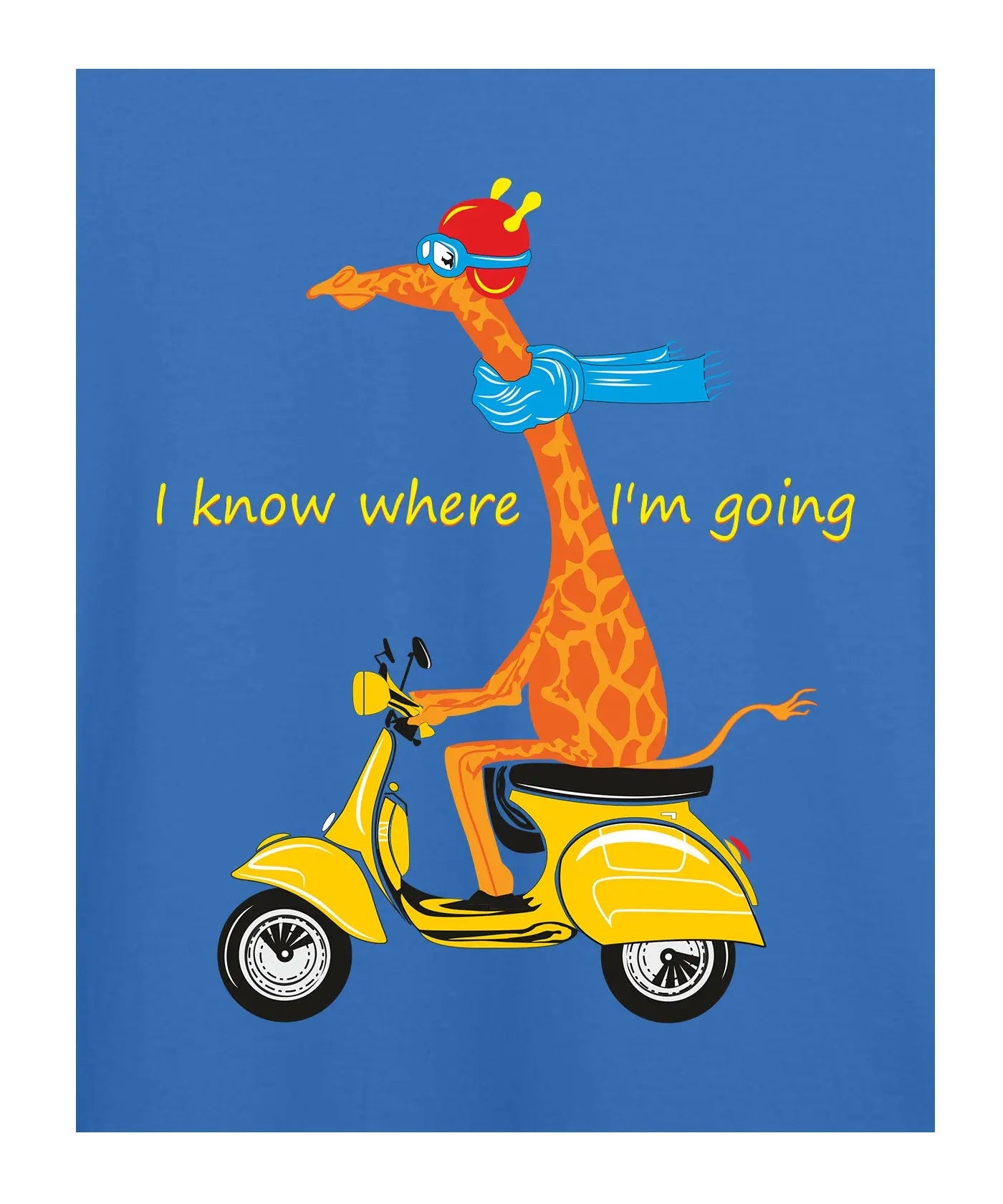 "I Know Where I’m Going" - Juniors Unisex T-Shirt –  Premium Round Neck - Electric Blue - 100% Cotton