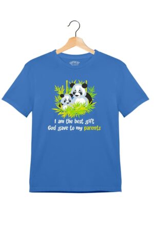"I am the Best Gift" - Kids Unisex T-Shirt – Premium Round Neck - Electric Blue - 100% Cotton Offbeat