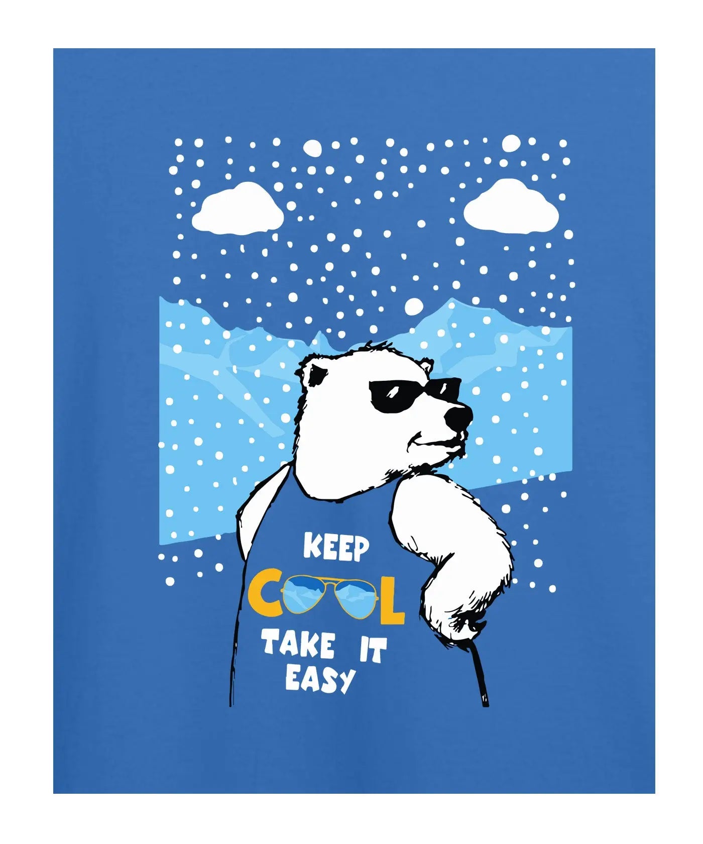 "Keep Cool" - Juniors Unisex T-Shirt –  Premium Round Neck - Electric Blue - 100% Cotton