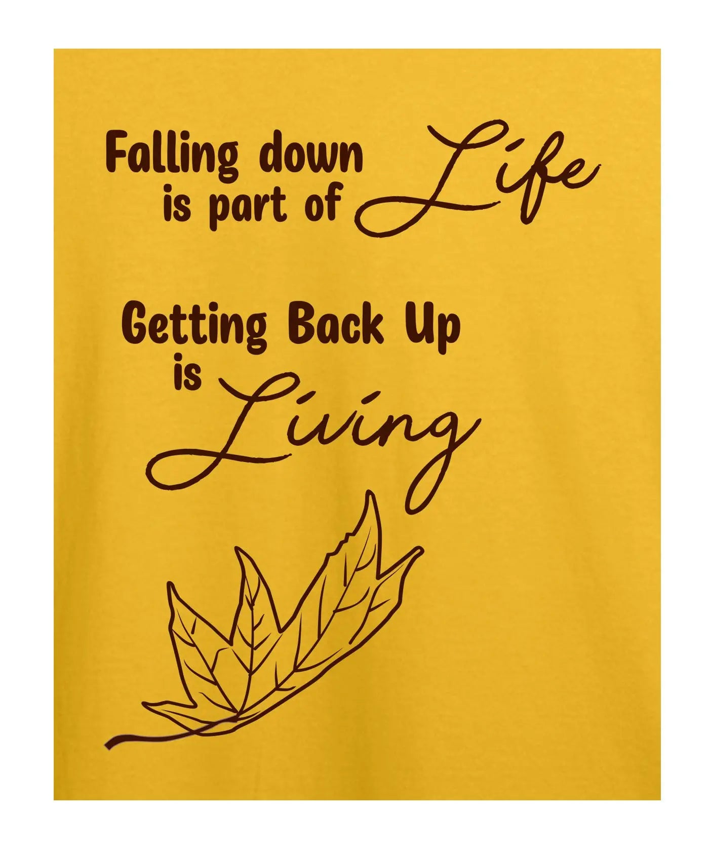 Life And Living - Graphic T-Shirt – 100% Cotton - Sunflower Yellow & White Variants