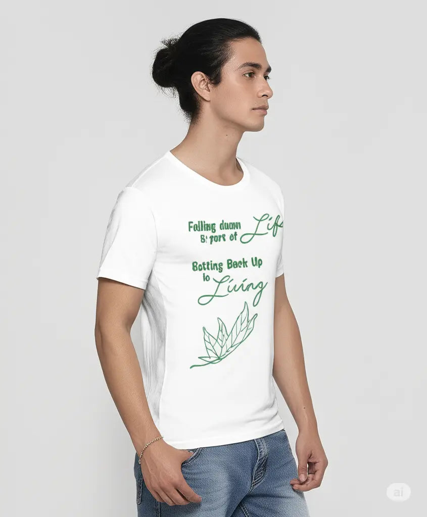 Life And Living - Graphic T-Shirt – 100% Cotton - Sunflower Yellow & White Variants