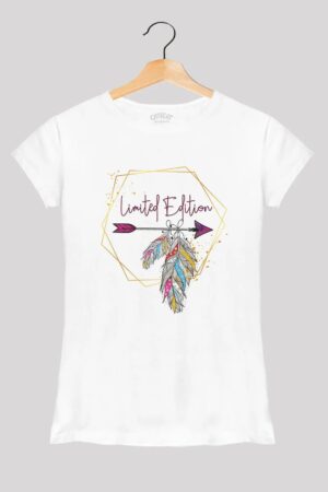 "Limited Edition" - Women’s T-Shirt – Premium Round Neck - White - 100% Cotton Offbeat