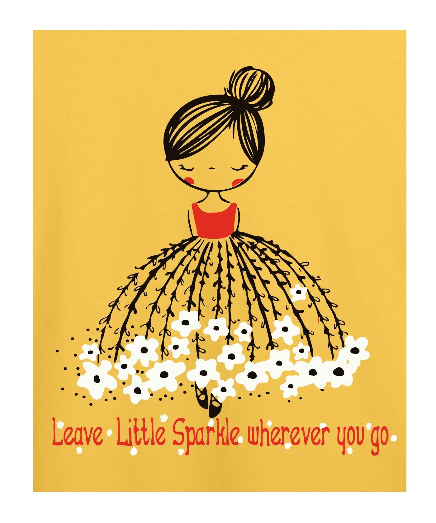 "Little Sparkle" - Kids Unisex T-Shirt – Premium Round Neck - Minion Yellow - 100% Cotton