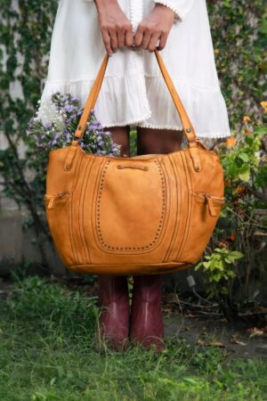 Lucy - The Handbag - Mustard and Cognac Kompanero