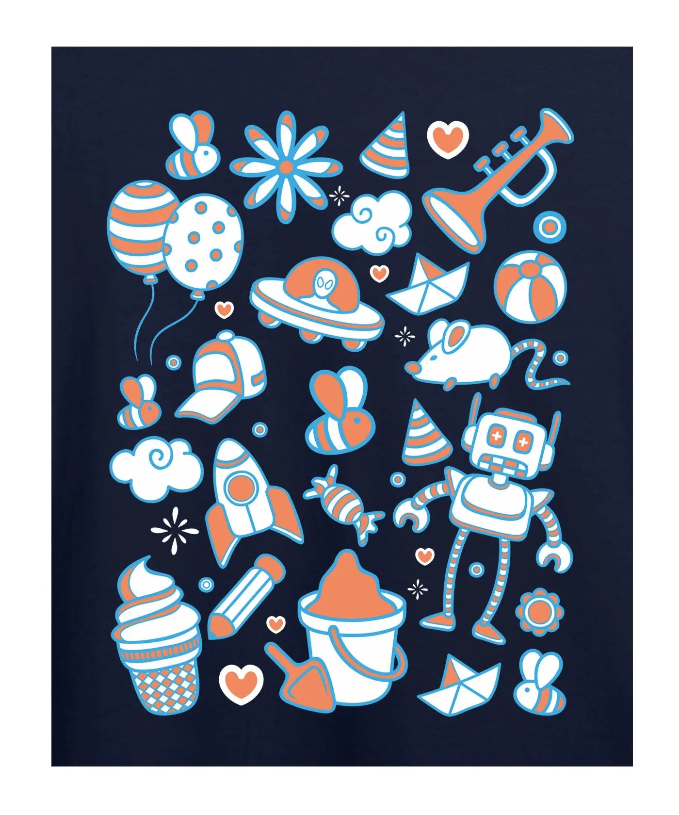 "Me And Me" - Kids Unisex T-Shirt – Premium Round Neck - Navy Blue - 100% Cotton