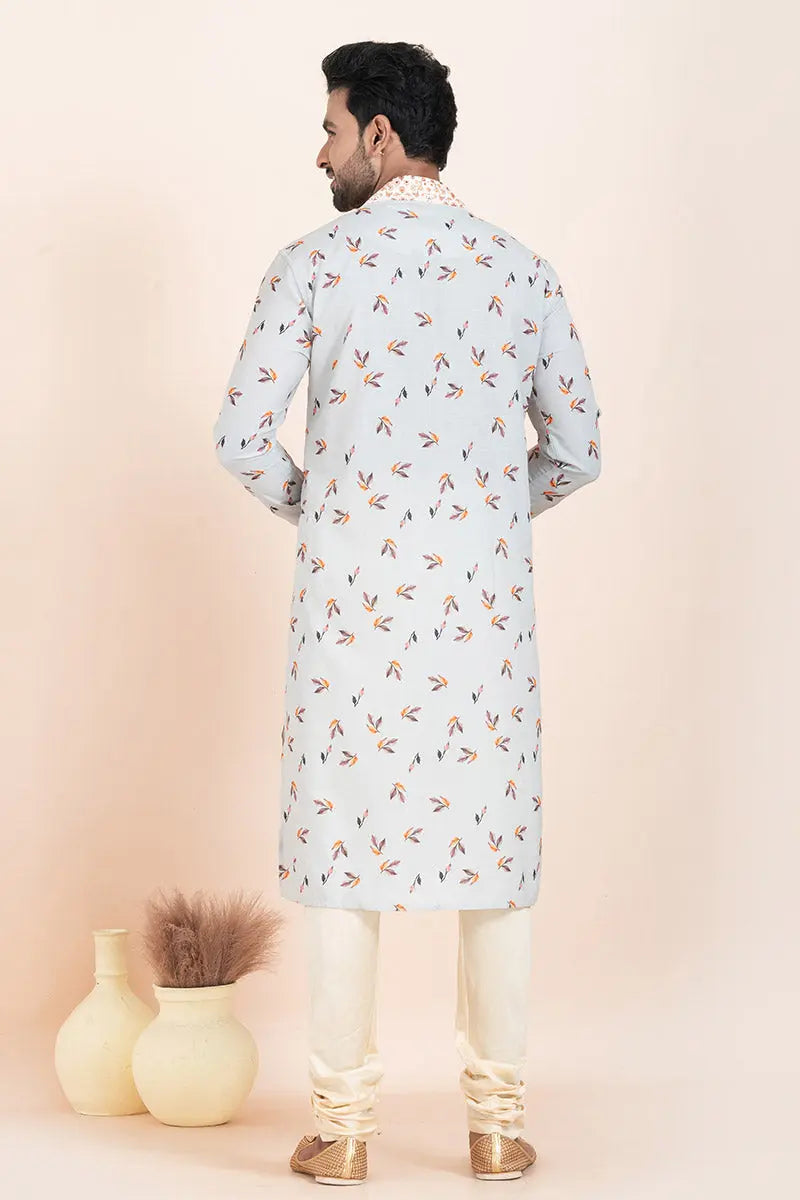 Men’s Multi-Color Cotton Kurta Pajama Set | Elegant Wedding & Festive Wear