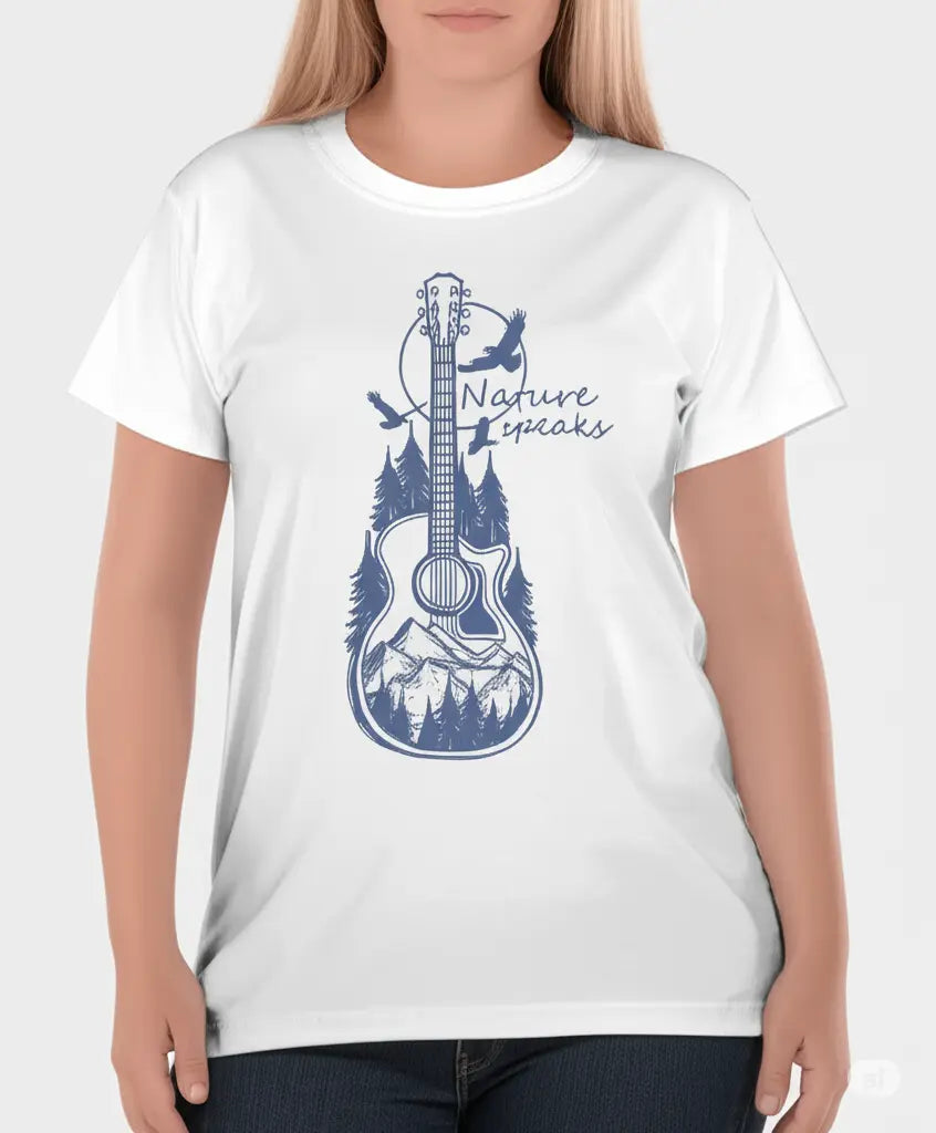 Nature's Rythym - Women Graphic T-Shirt – 100% Cotton - Maroon & White Variants