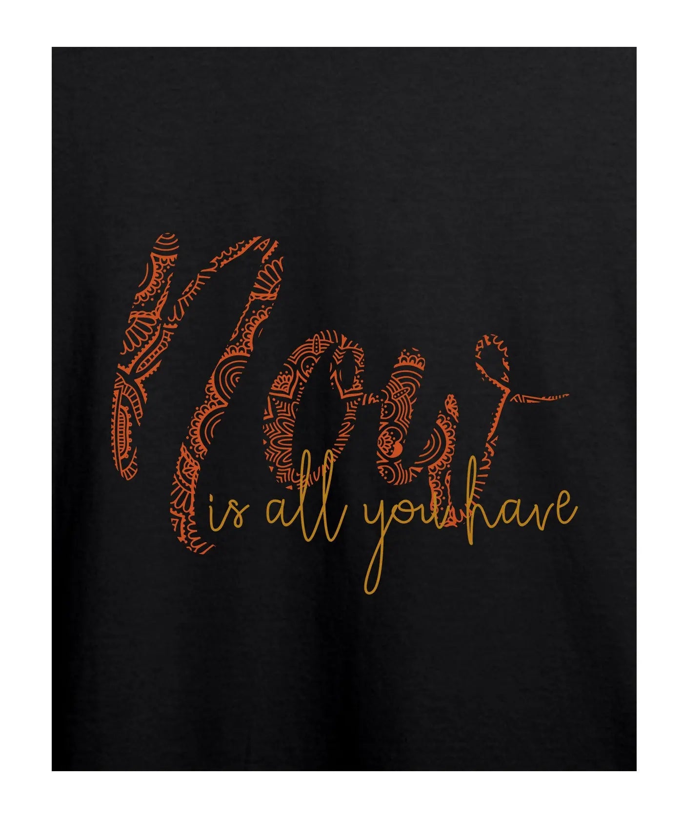 "Now" - Women’s T-Shirt –  Premium Round Neck - Black - 100% Cotton