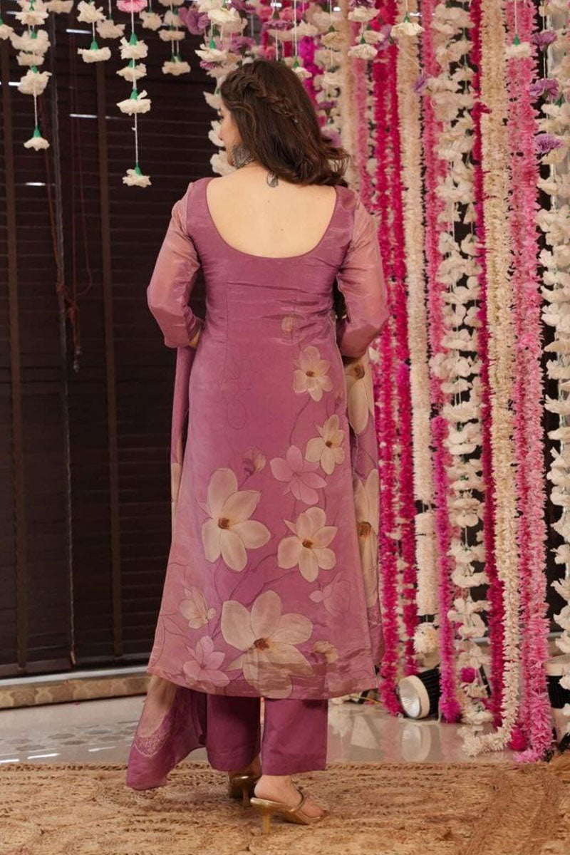 Onion Embroidered Kurta Set with Dupatta | Elegant Festive Wear UK