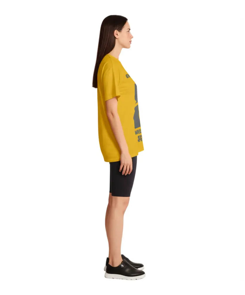 Wisdom Over Complaint - Premium Cotton Motivational T-Shirt – Unisex Comfort Fit - Yellow, Navy Blue